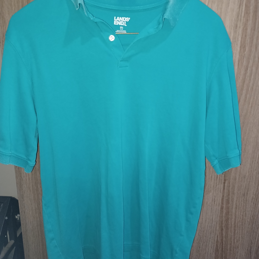 Lands' End Boys Aqua Polo Shirt